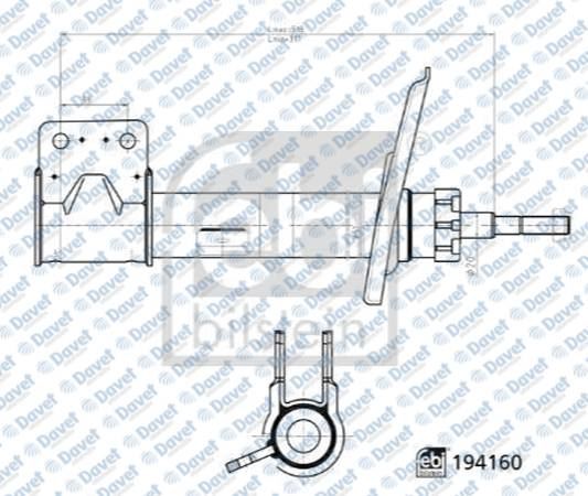 FEBI 1002644 On Amortisor Sag Gazli Partner Tepee - Berlingo 08>